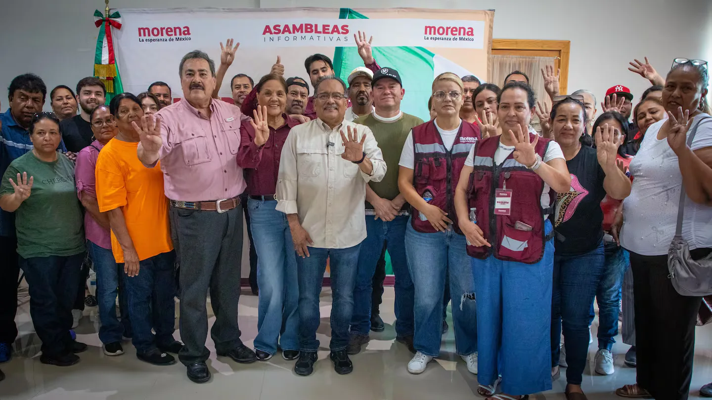 Andrés Mijes escucha demandas de habitantes en la zona norte de Nuevo León