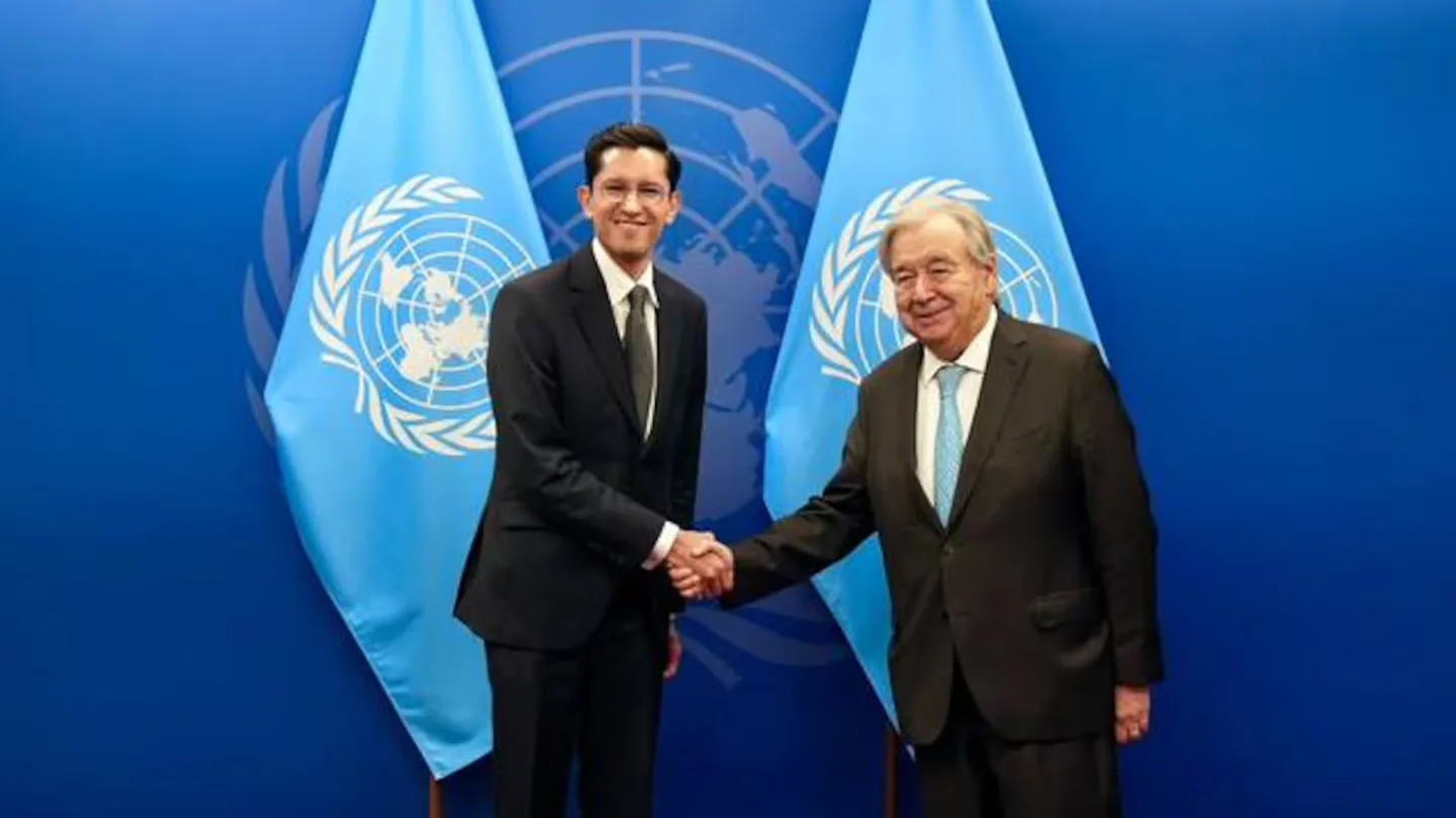 Roberto Velasco se reúne con António Guterres en la ONU