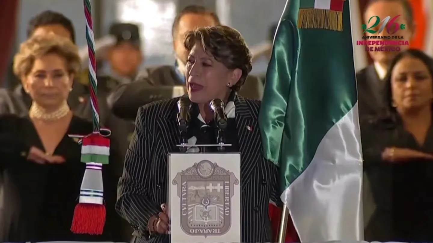 Delfina Gómez exalta la soberanía y reconoce a los pueblos indígenas en el Grito de Independencia